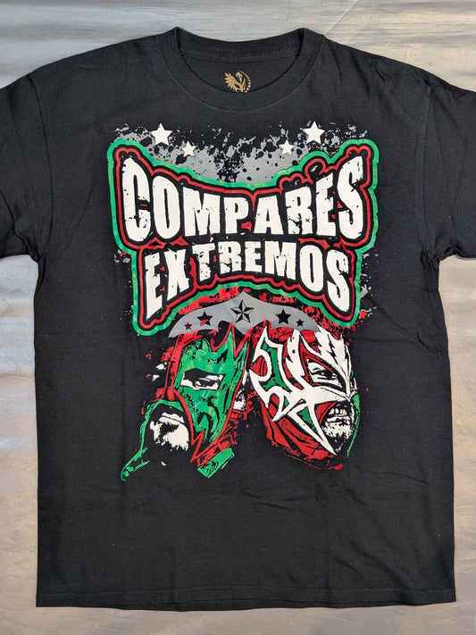 Violento Jack & Aero Boy 'COMPARES EXTREMOS' Illustration T-Shirt (1) (Black)