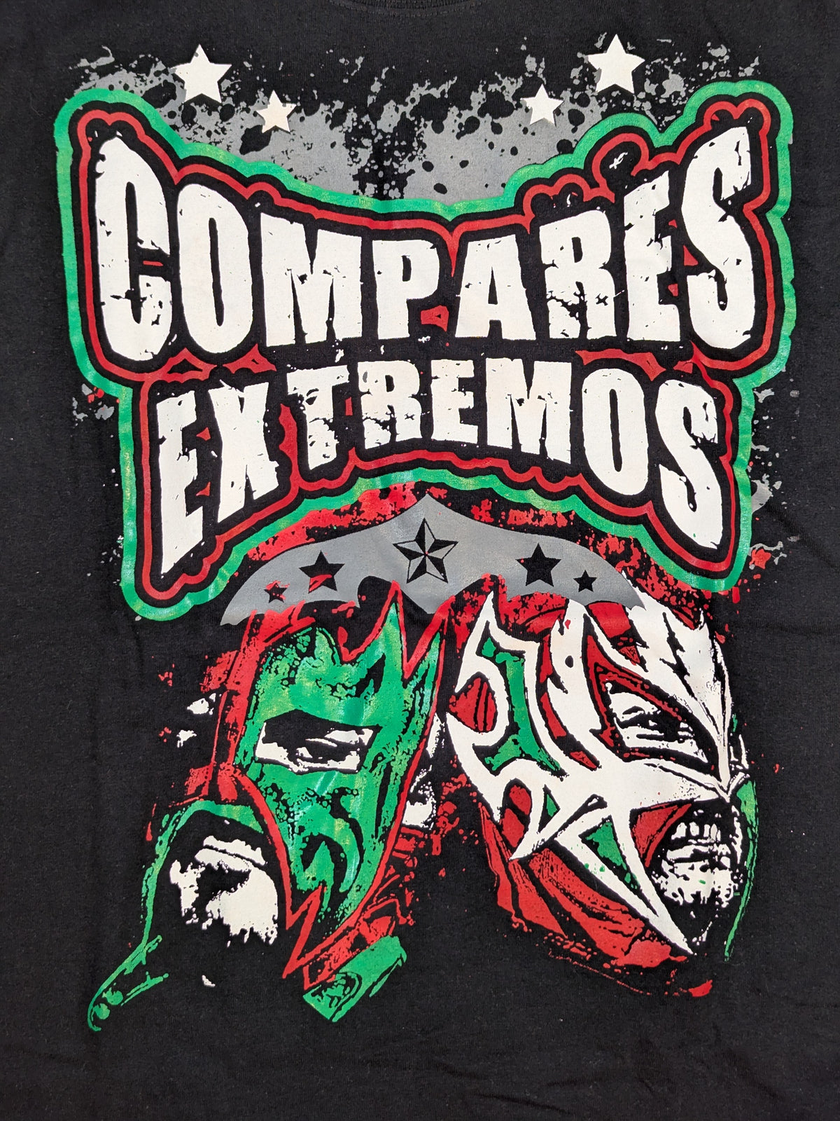 ビオレント・ジャック＆アエロ・ボーイ「COMPARES EXTREMOS」イラストTシャツ①(ブラック)
