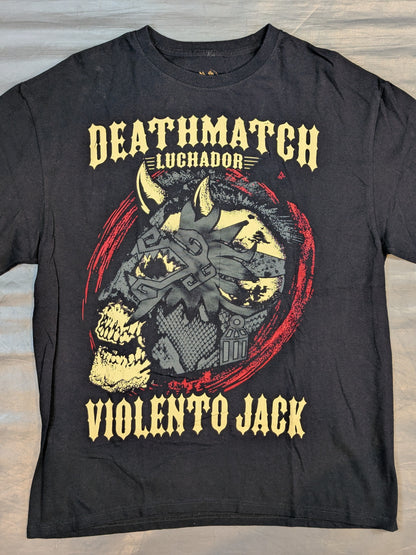 ビオレント・ジャック「DEATHMATCH LUCHADOR」イラストTシャツ②(ブラック)