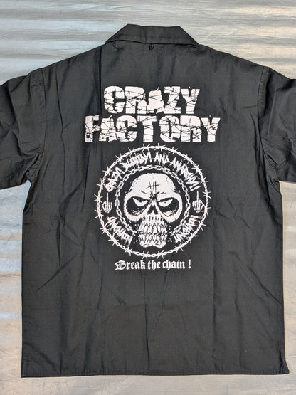 葛西純「CRAZY FACTORY×UNCHAIN」オープンカラーシャツ