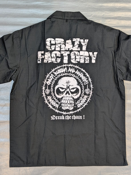 葛西純「CRAZY FACTORY×UNCHAIN」オープンカラーシャツ