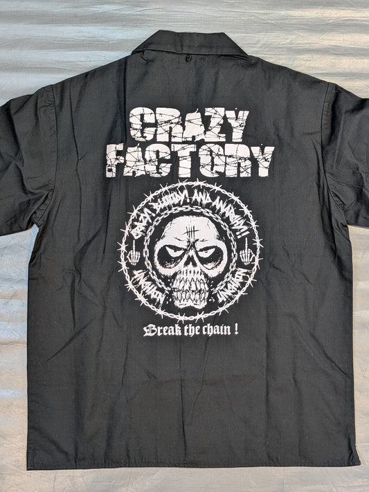 Jun Kasai  "CRAZY FACTORY×UNCHAIN" Open Collar Shirt
