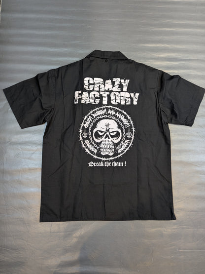 葛西純「CRAZY FACTORY×UNCHAIN」オープンカラーシャツ