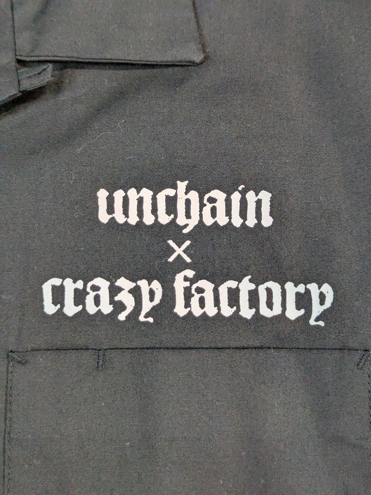 葛西純「CRAZY FACTORY×UNCHAIN」オープンカラーシャツ
