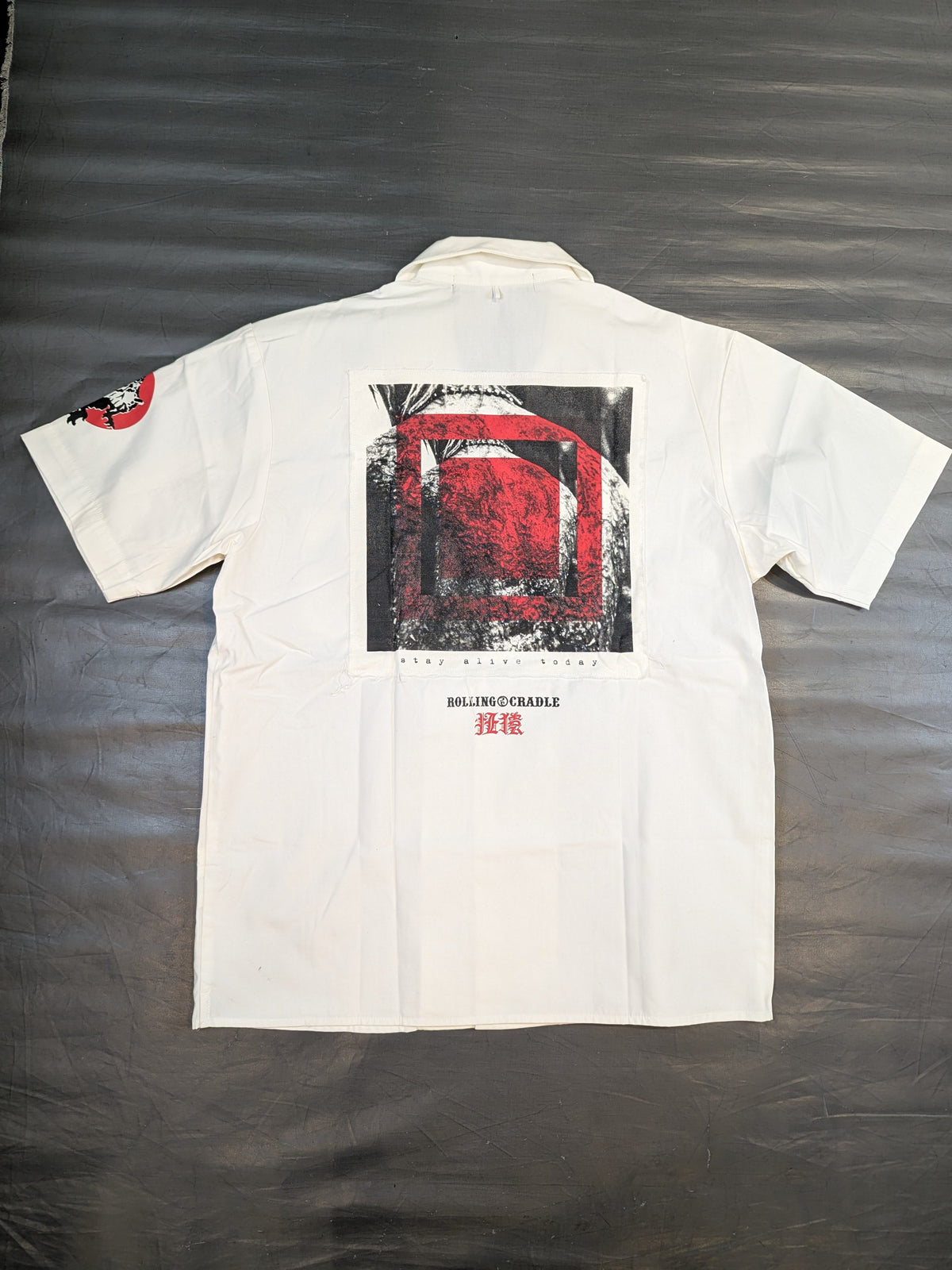 葛西純×ROLLING CRADLE「Stay Alive Today」コラボカラーシャツ(ホワイト)