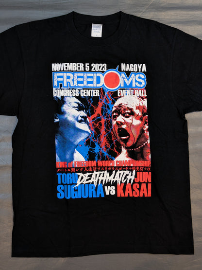 葛西純vs杉浦透「ハートニ刻ンデ人生狂ワス!! ガラスボード+蛍光灯+αデスマッチ」ピクチャーTシャツ
