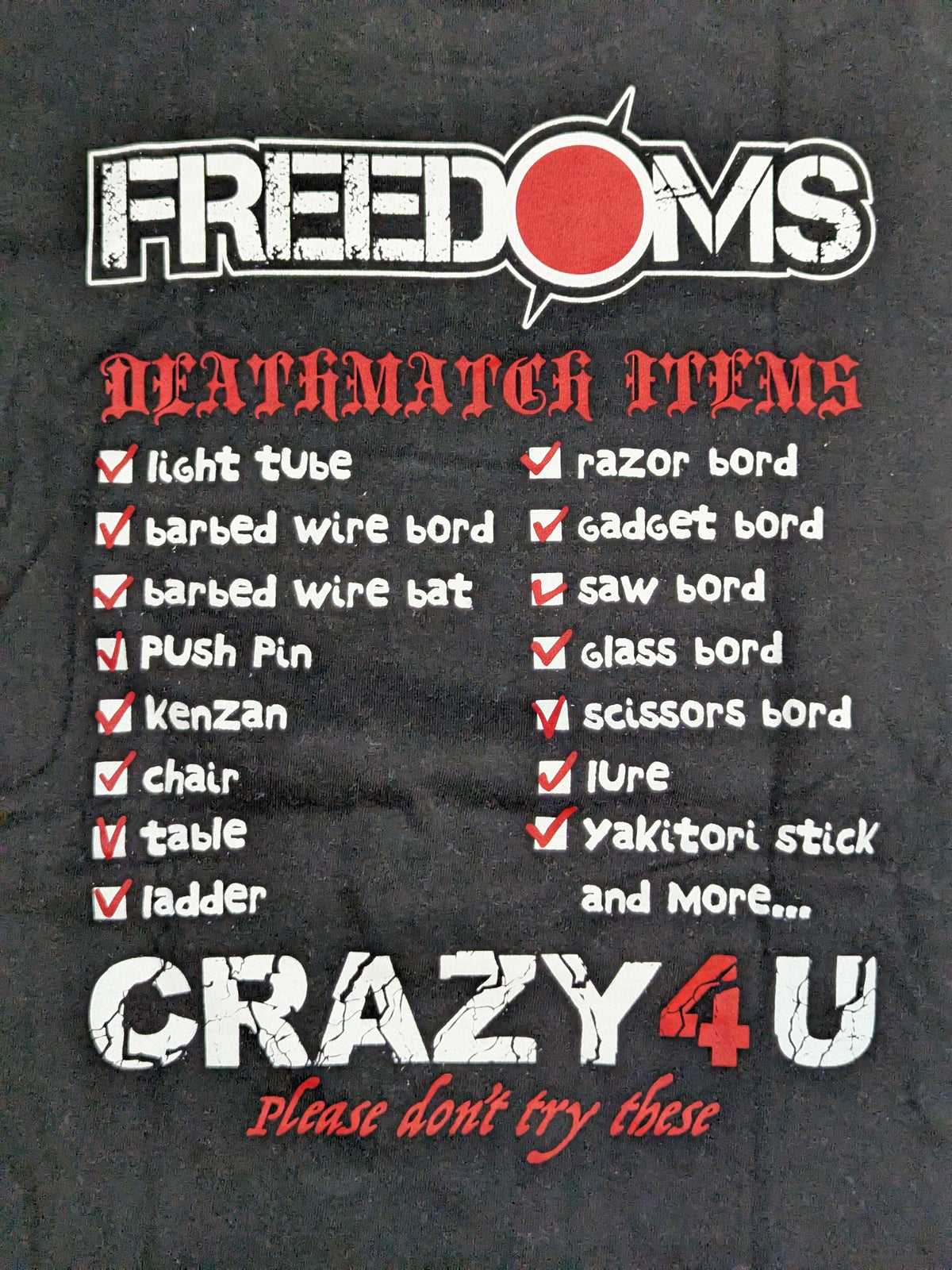 FREEDOMS×CORAZON「CRAZY 4 U」Tシャツ