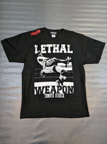 【直筆サイン入り】平田智也×CORAZON「LETHAL WEAPON」ピクチャーTシャツ(ホワイト)