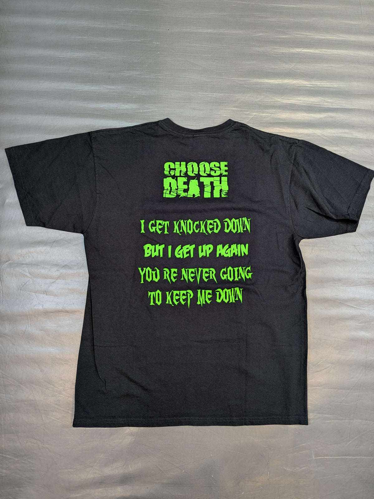 ネクロ・ブッチャー「DEATHMATCH JESUS」ピクチャーTシャツ(ブラック)