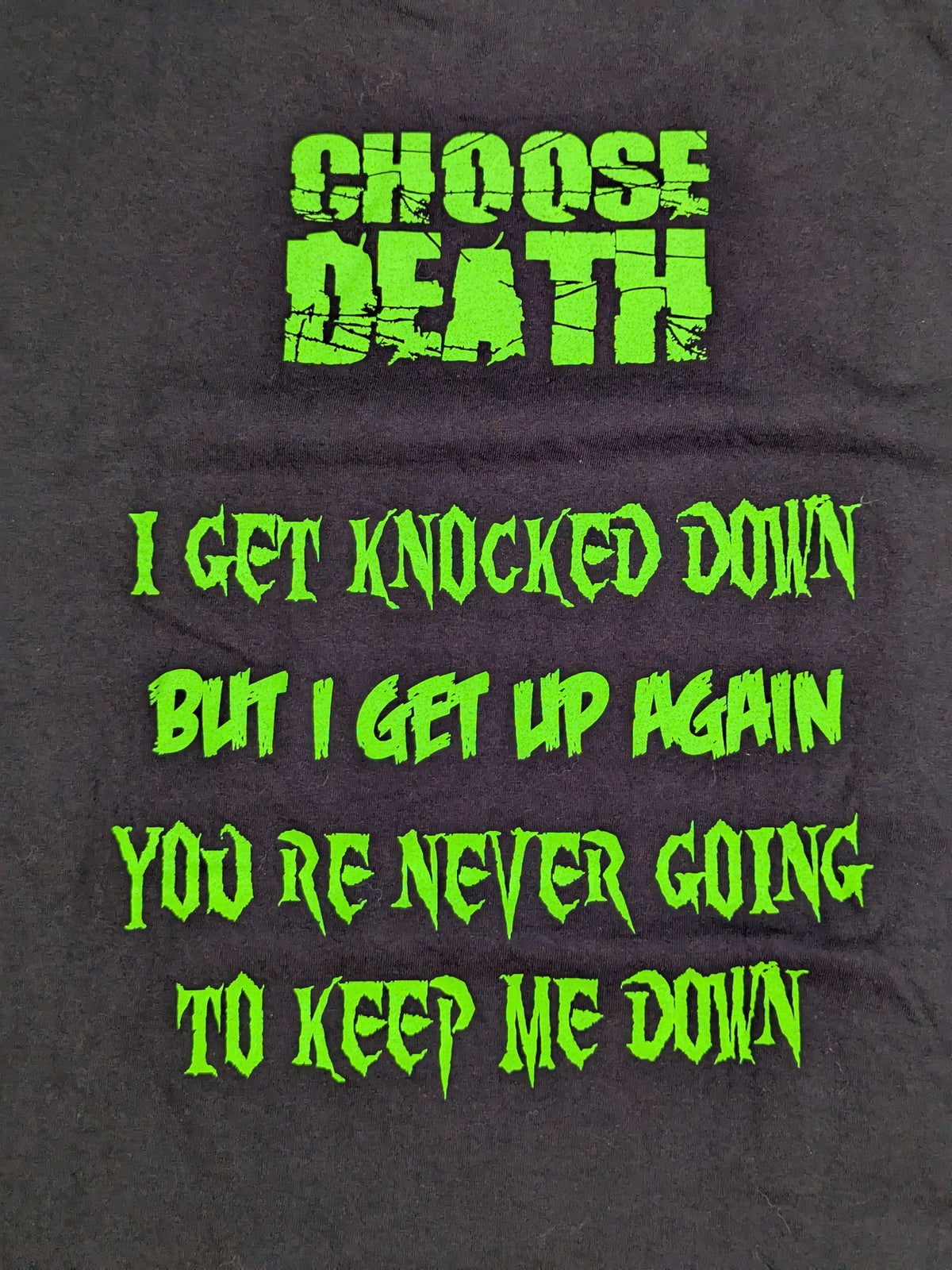 ネクロ・ブッチャー「DEATHMATCH JESUS」ピクチャーTシャツ(ブラック)