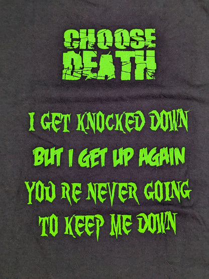 ネクロ・ブッチャー「DEATHMATCH JESUS」ピクチャーTシャツ(ブラック)