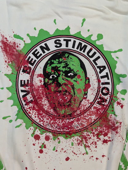 葛西純「THE TOXIC STIMULATOR」ジップパーカー(ホワイト×グリーン)
