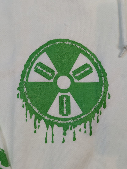 葛西純「THE TOXIC STIMULATOR」ジップパーカー(ホワイト×グリーン)