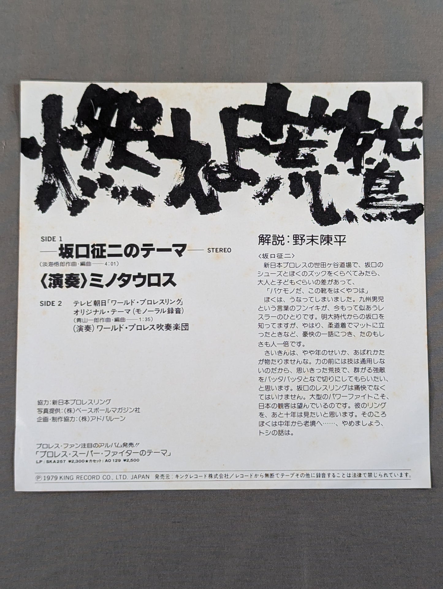 燃えよ荒鷲 坂口征二のテーマ