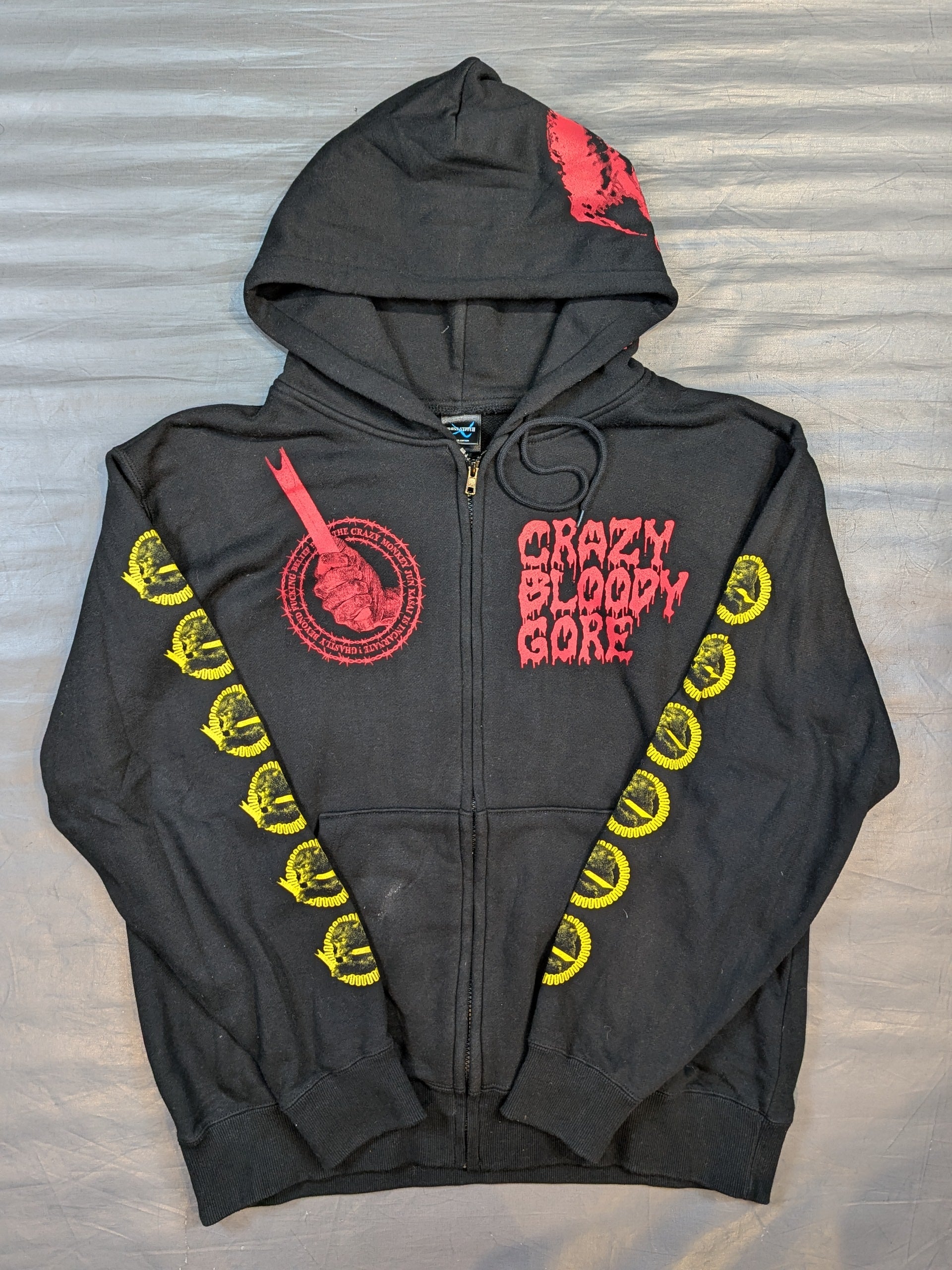 葛西純「CRAZY FEAST」ジップパーカー(ブラック) – 闘道館