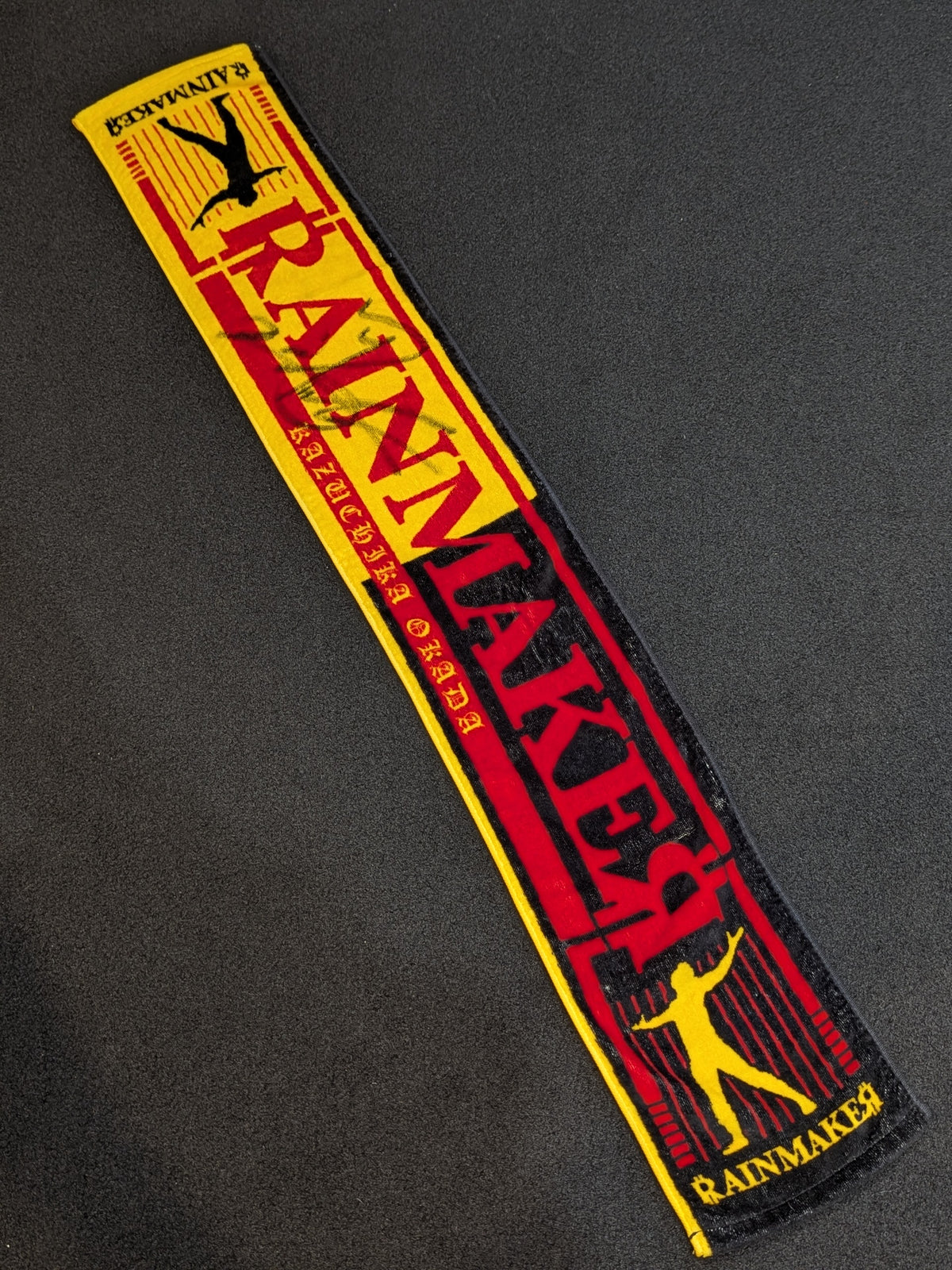 【hand signed autograph】 Kazuchika Okada  "RAIN MAKER 《LEVEL3》" Scarf Towel