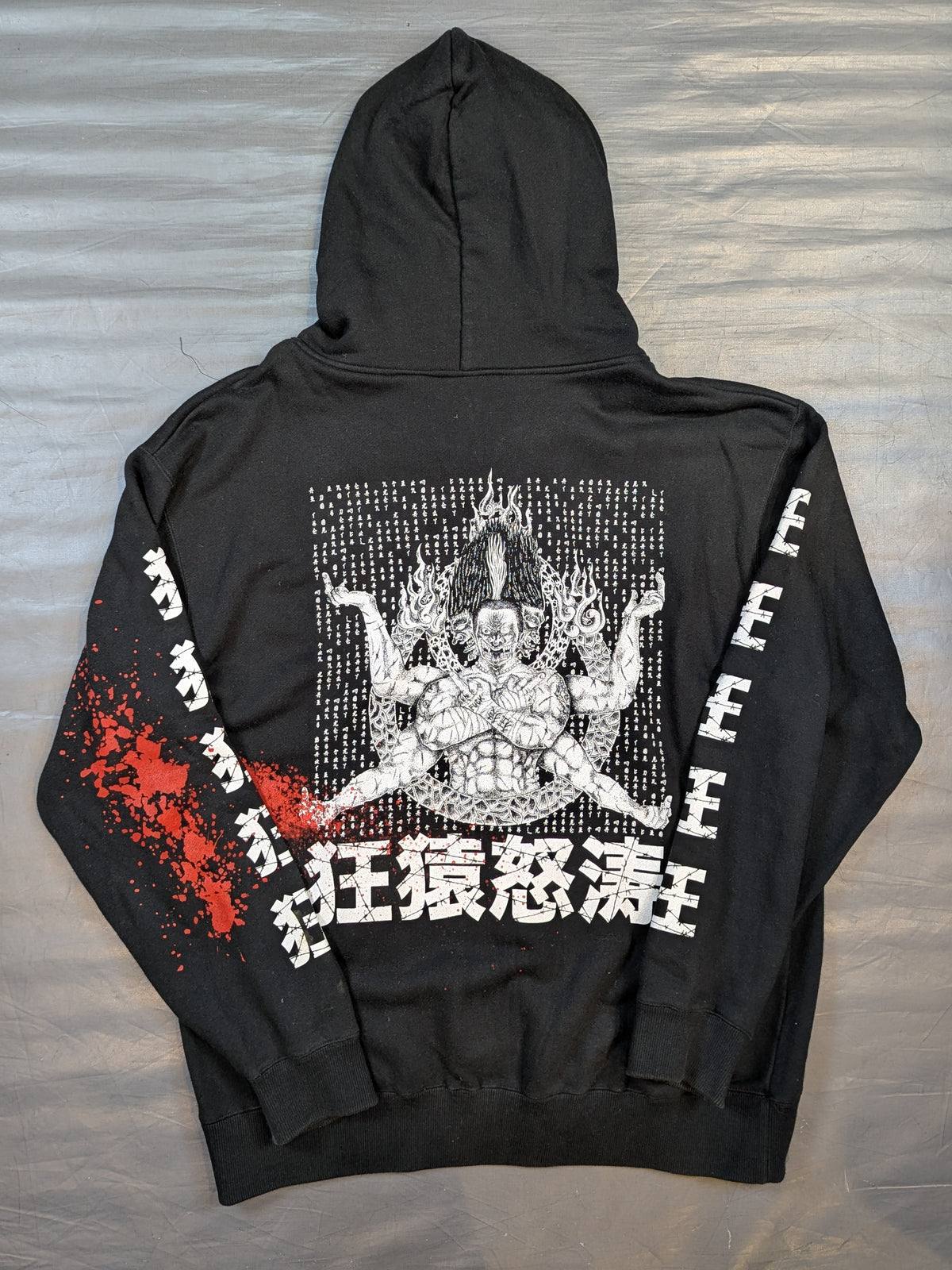 ★限定BOX Ver★葛西純「狂猿怒濤(血ふぶき)」ジップパーカー(ブラック)