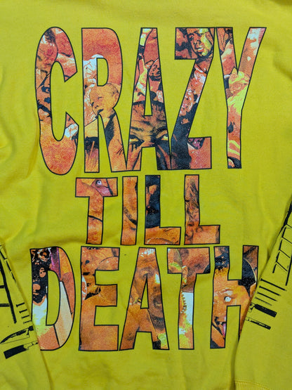 葛西純「CRAZY TILL DEATH」プルオーバーパーカー(イエロー)