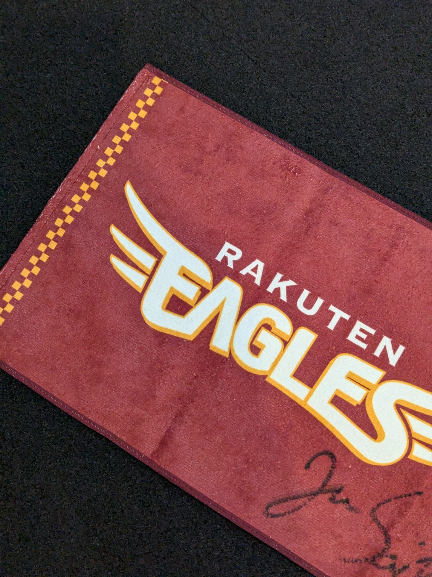 [Jun Saito  hand signed autograph ] Rakuten Eagles ×TAXI Meal× Saito Brothers Face Towel