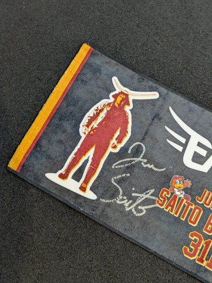 [Jun Saito  hand signed autograph ] Rakuten Eagles × Saito Brothers Face Towel