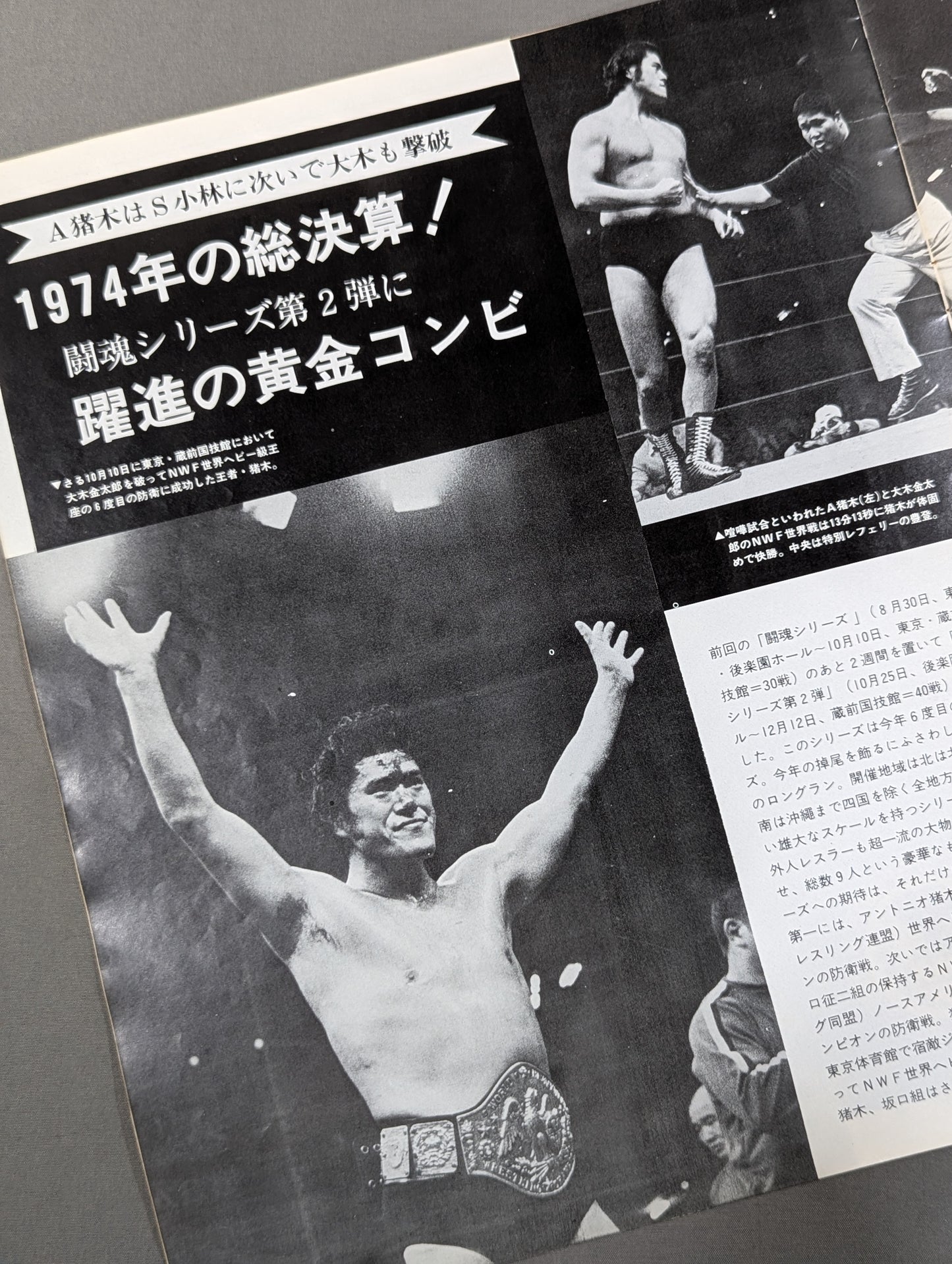 [With ticket stub] ★ Inoki vs Strong Kobayashi (Match 2) 74 ★ Fighting Spirit Series Part 2 (Final Match)