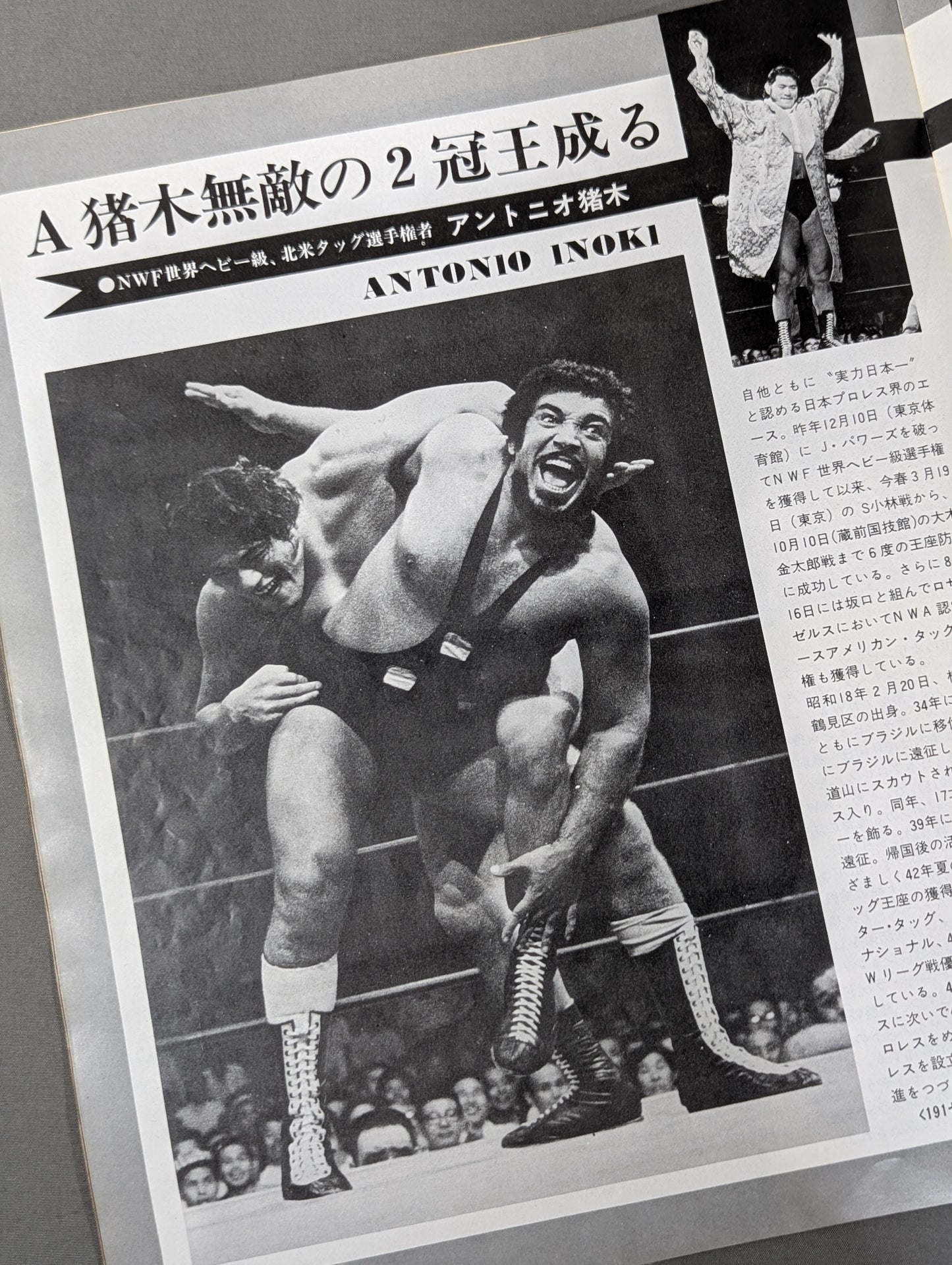 [With ticket stub] ★ Inoki vs Strong Kobayashi (Match 2) 74 ★ Fighting Spirit Series Part 2 (Final Match)