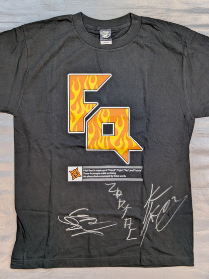 【3選手直筆サイン入り】F4「ファイヤーパターン」Tシャツ(ブラック)