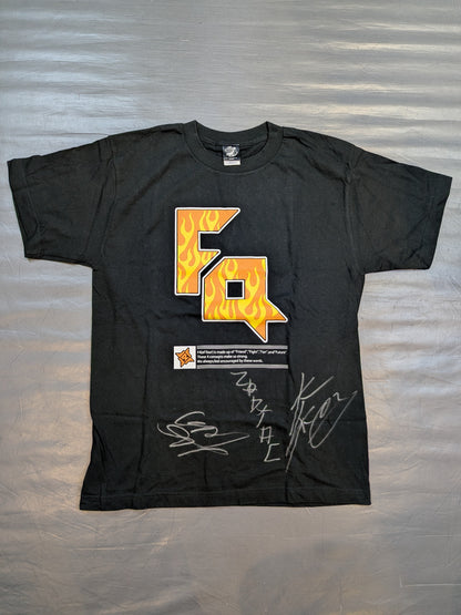 【3選手直筆サイン入り】F4「ファイヤーパターン」Tシャツ(ブラック)