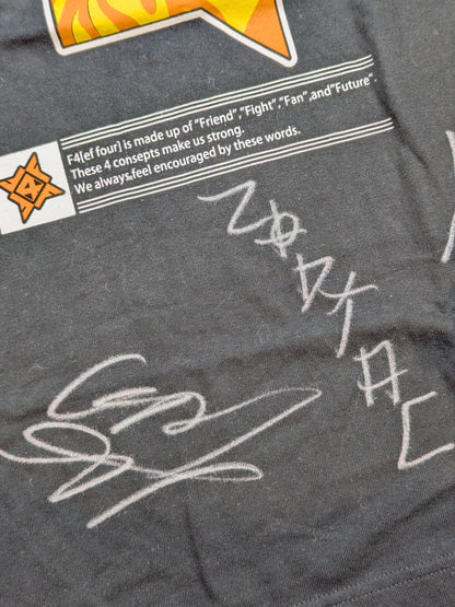 【3選手直筆サイン入り】F4「ファイヤーパターン」Tシャツ(ブラック)