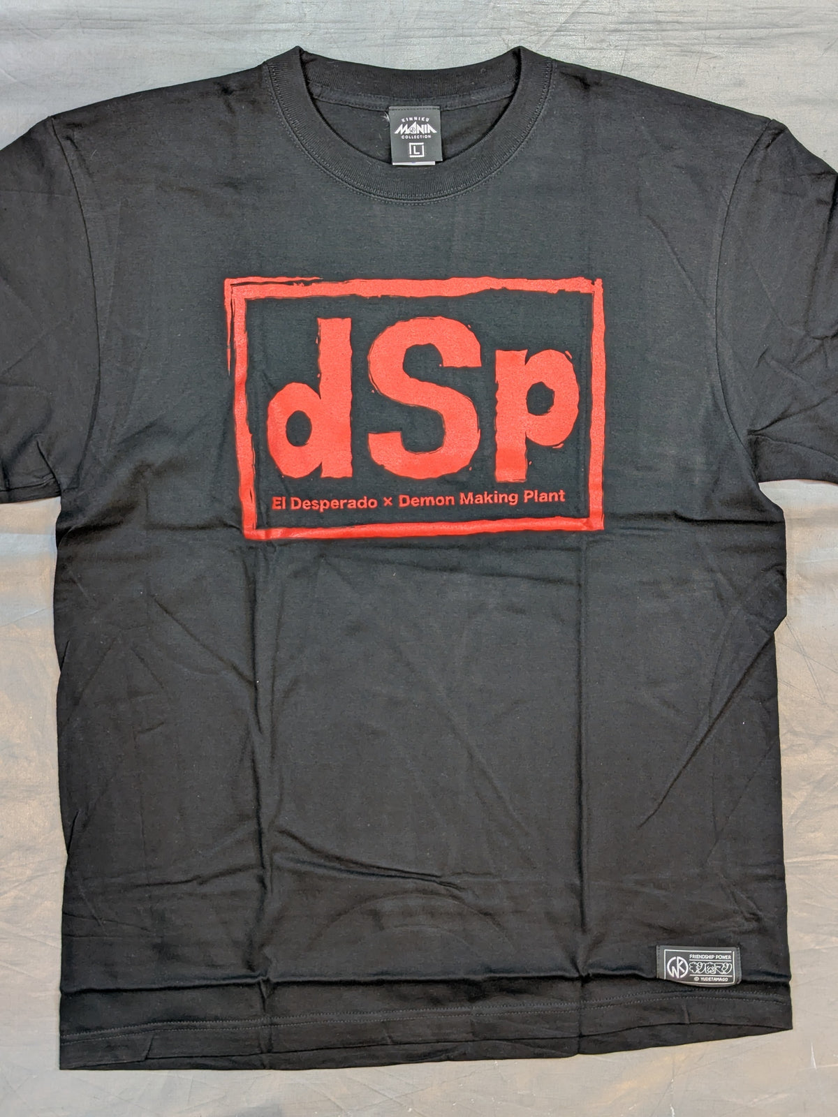 El Desperado ×d.M.p Kinnikuman  Nisei Collaboration T-Shirt (2) (Black×Red)