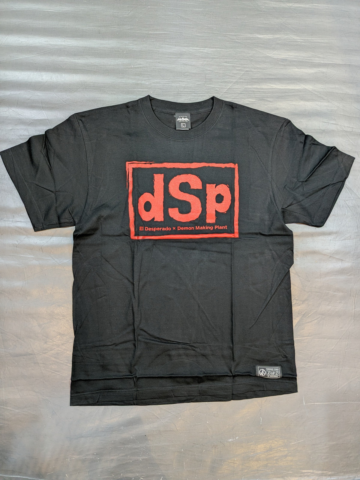 El Desperado ×d.M.p Kinnikuman  Nisei Collaboration T-Shirt (2) (Black×Red)
