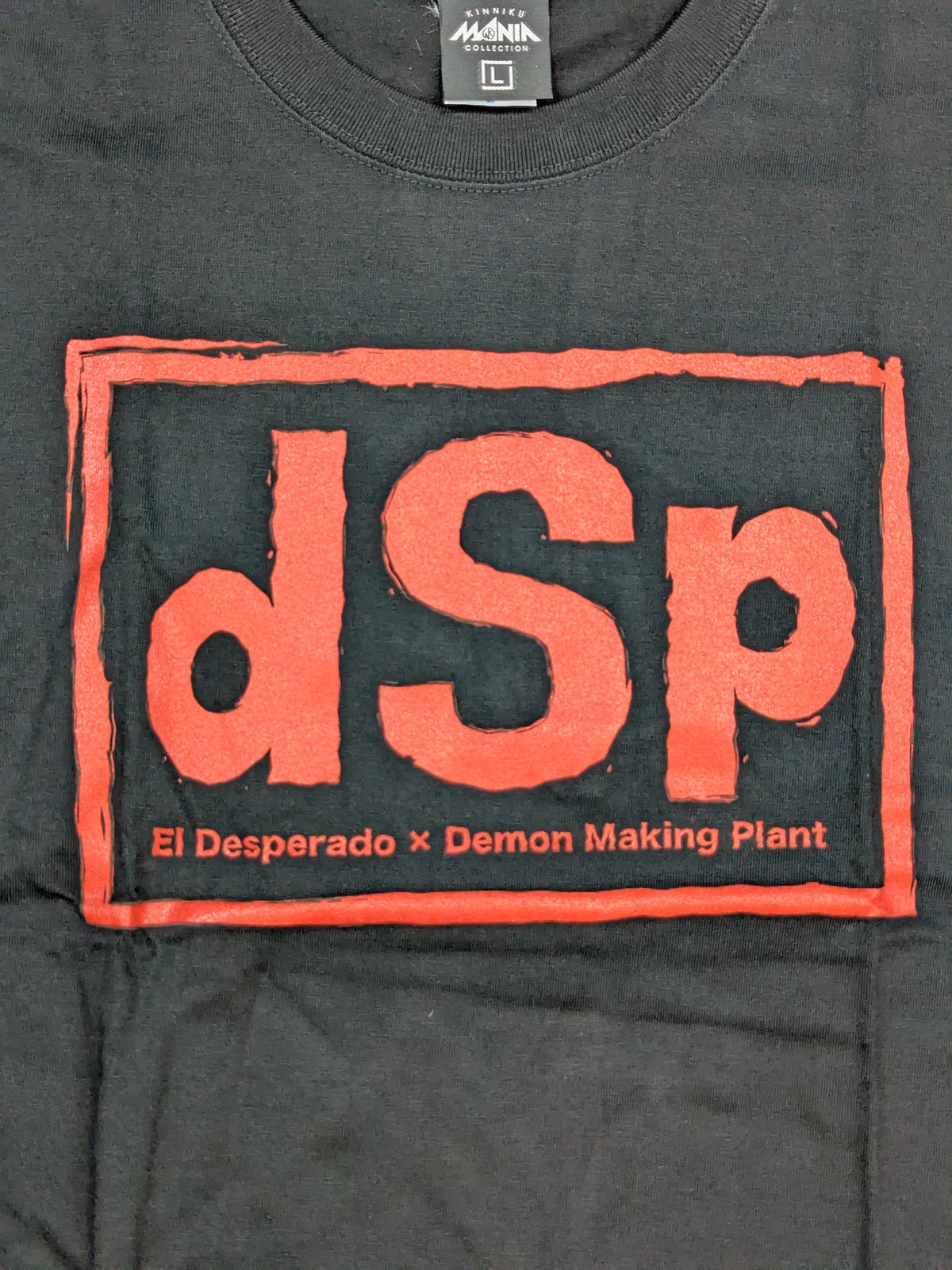 El Desperado ×d.M.p Kinnikuman  Nisei Collaboration T-Shirt (2) (Black×Red)