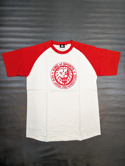 ライオンマーク クラシック ラグランTシャツ①(ホワイト×レッド)