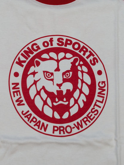 ライオンマーク クラシック ラグランTシャツ①(ホワイト×レッド)