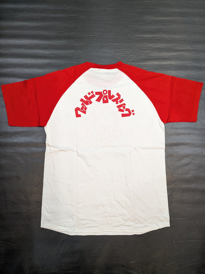 ライオンマーク クラシック ラグランTシャツ①(ホワイト×レッド)