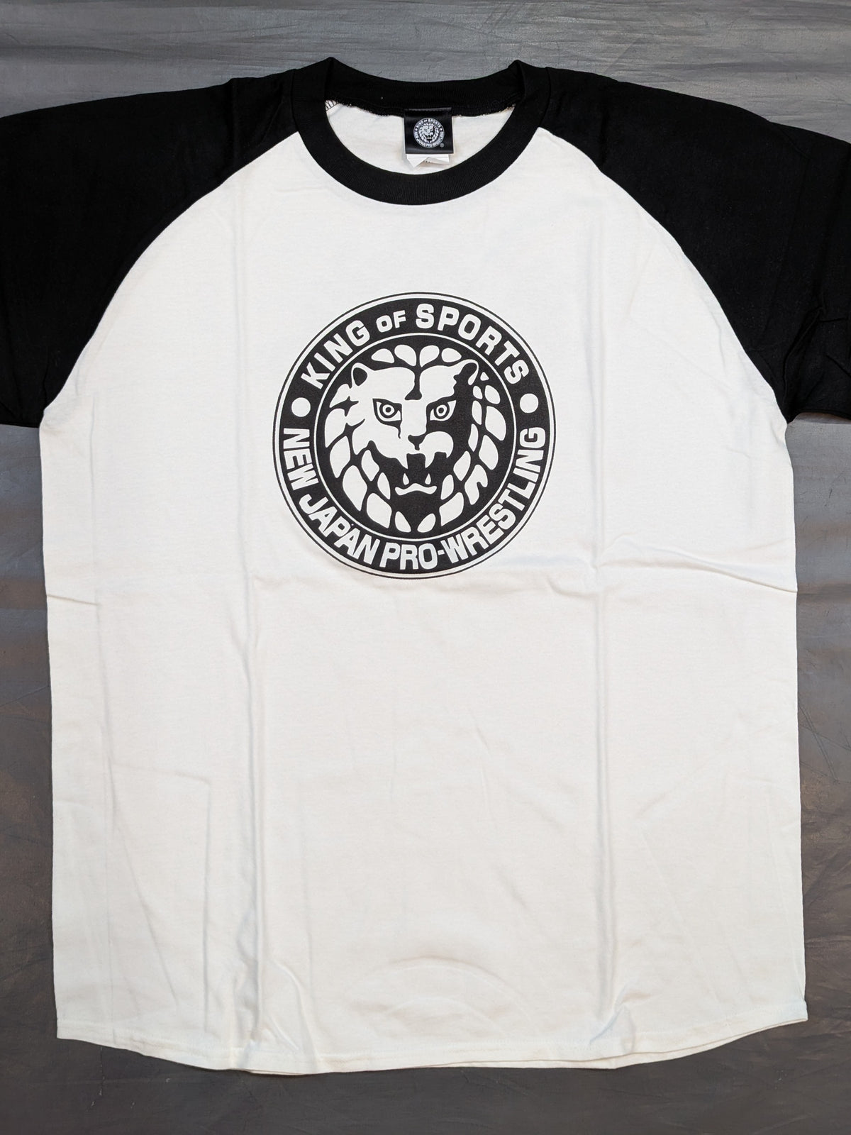 ライオンマーク クラシック ラグランTシャツ②(ホワイト×ブラック)