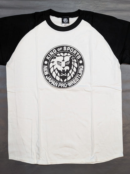 ライオンマーク クラシック ラグランTシャツ②(ホワイト×ブラック)