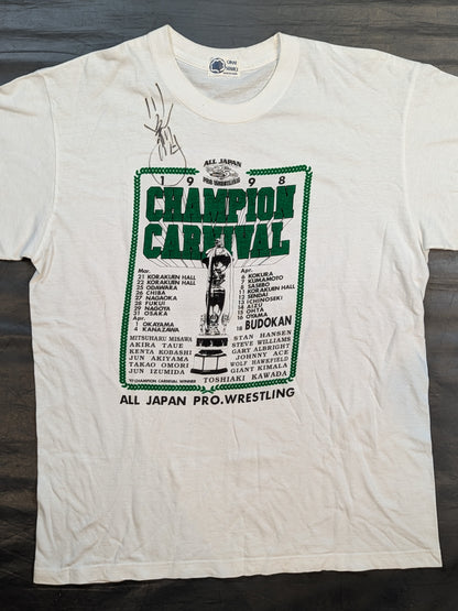 【川田利明 直筆サイン入り】1998 チャンピオンカーニバル Tシャツ