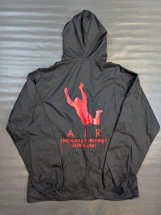 ★Limited ★ to 30 pieces Jun Kasai "Dive Into The Pain" Nylon Full Zip Hoodie (Black)