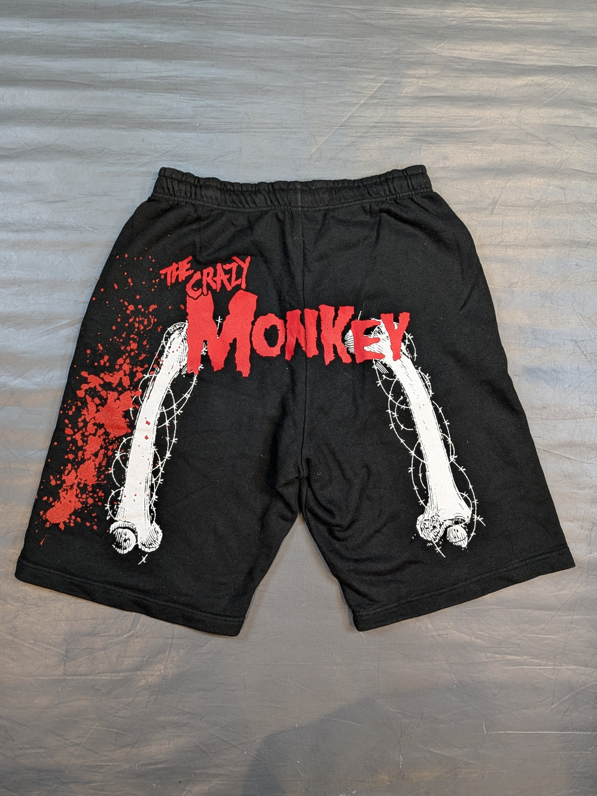 葛西純「THE CRAZY MONKEY」スウェットハーフパンツ(ブラック)