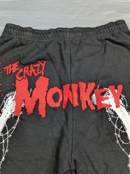 葛西純「THE CRAZY MONKEY」スウェットハーフパンツ(ブラック)