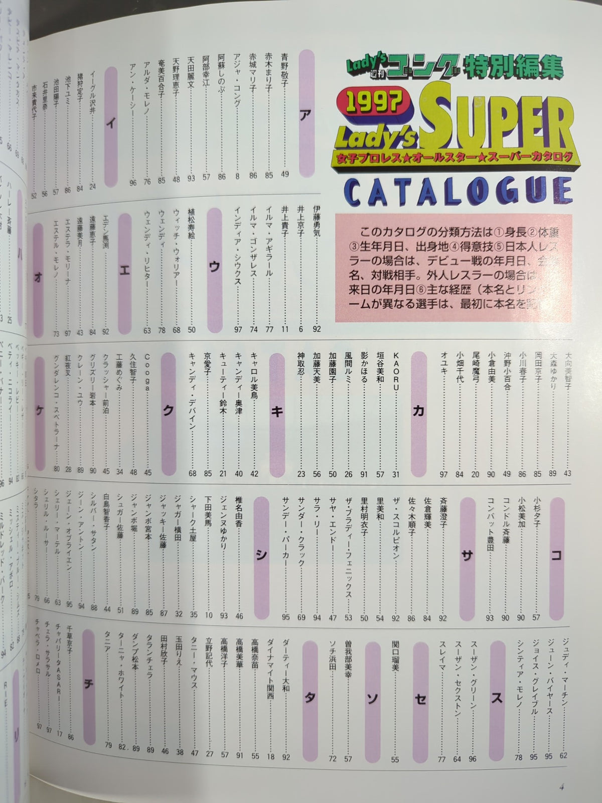 1997 女子プロレス★オールスター★スーパーカタログ