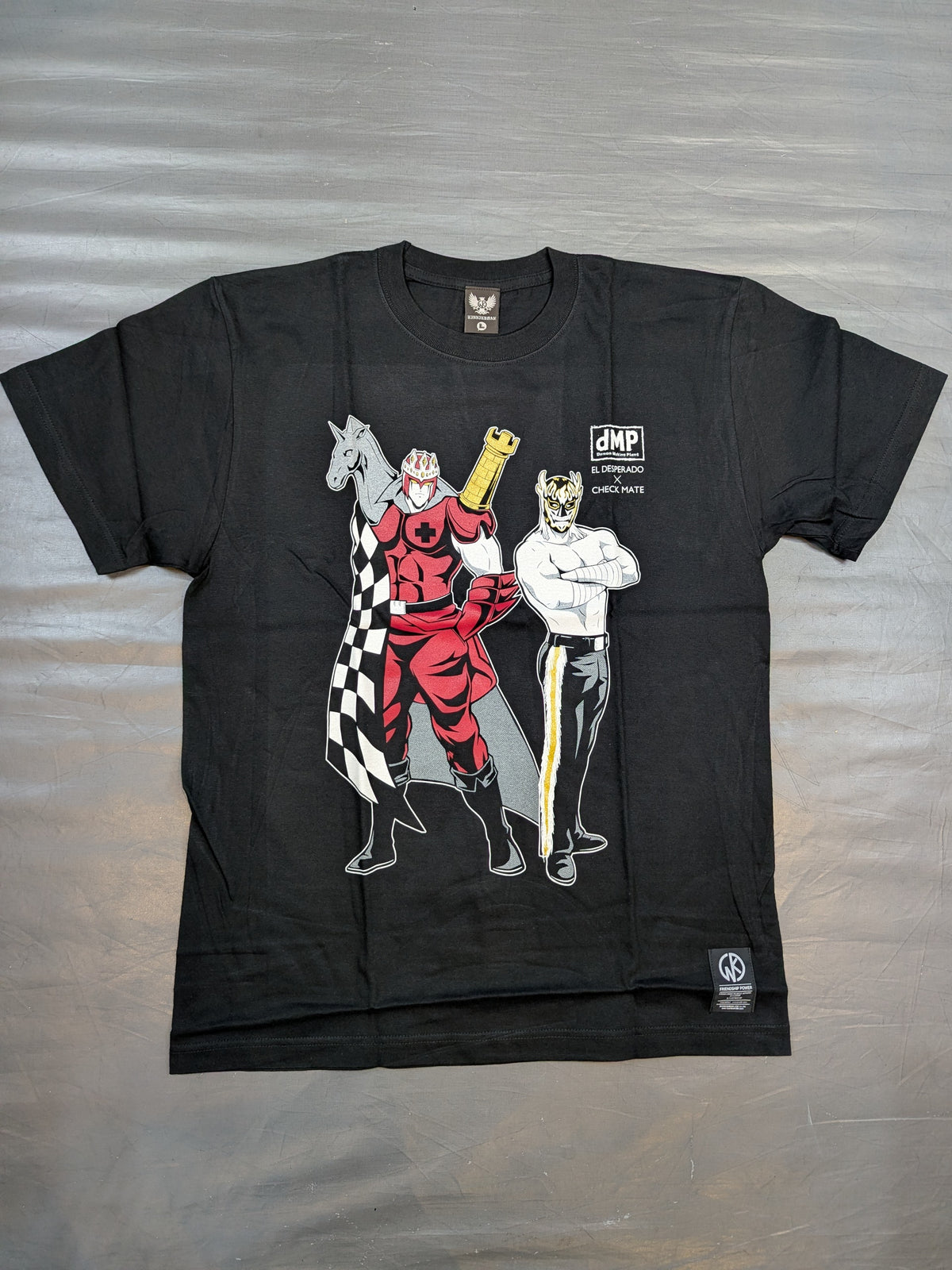キン肉マン二世 d.M.pコラボ エル・デスペラード×チェック・メイト Tシャツ