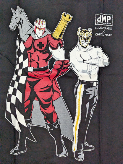 キン肉マン二世 d.M.pコラボ エル・デスペラード×チェック・メイト Tシャツ