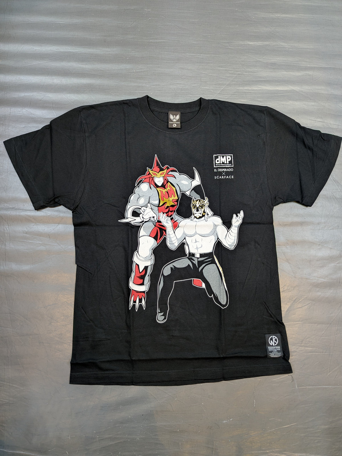 キン肉マン二世 d.M.pコラボ エル・デスペラード×スカーフェイス Tシャツ