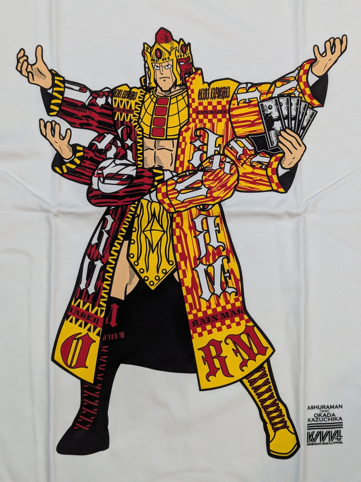 オカダ・カズチカ×アシュラマン Tシャツ(ホワイト)