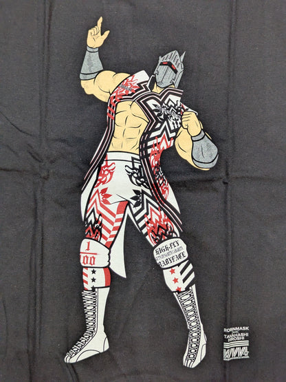 棚橋弘至×ロビンマスク Tシャツ(ブラック)