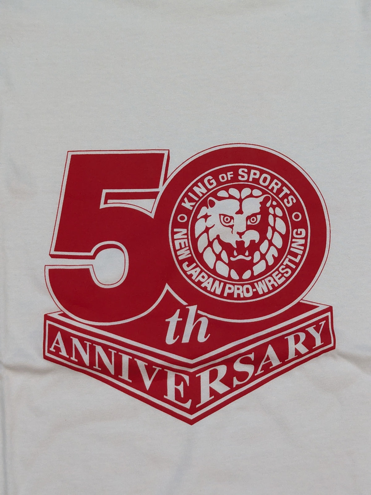 新日本プロレス 50周年 ラグランTシャツ(レッド)