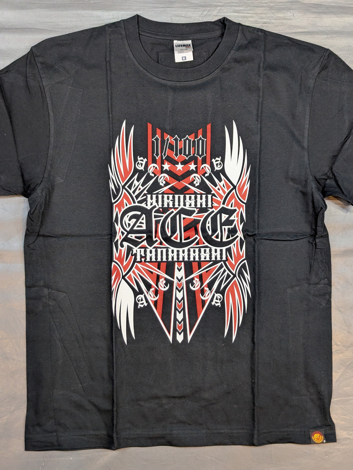 棚橋弘至×ガッツ・ダイナマイト・キャバレーズ コラボTシャツ③(ブラック)