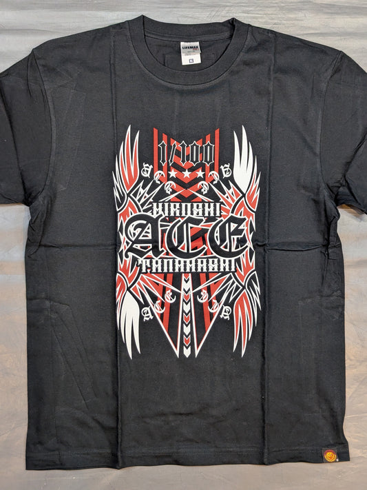 棚橋弘至×ガッツ・ダイナマイト・キャバレーズ コラボTシャツ③(ブラック)